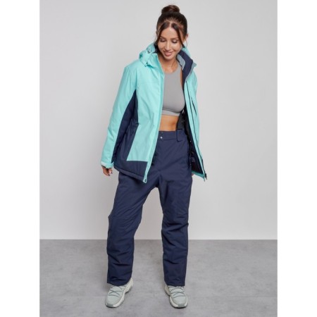Ski costume female winter, size 60, turquoise color-9