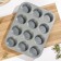 The form for baking "Elin marble. Cupcake ”, 35 × 26.5 × 3 cm, 12 cells, anti -stick coating, color gray color