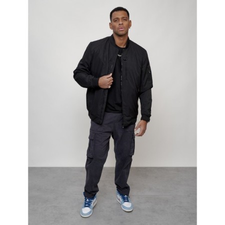 Male bomber, size 54, black color-11