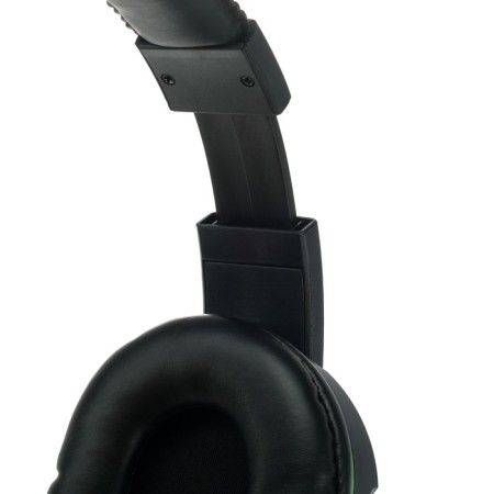 Ritmix RH-555M Gaming headphones, game, full-size, microphone, 3.5mm, 1.8m, black/green-3