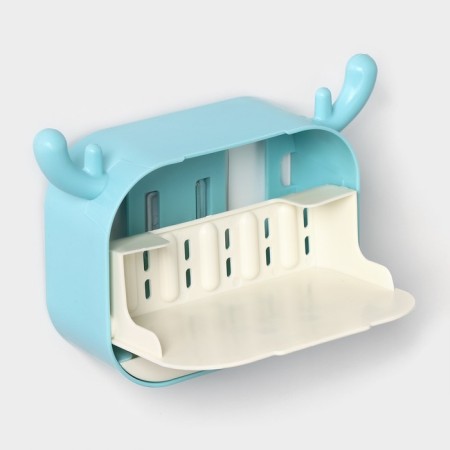 Soap dish "lamb", plastic, 15.5 × 10.5 × 4 cm, blue color-2