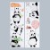 Sticker plastic interior color "cute pandas" set 2 sheets 30x90 cm
