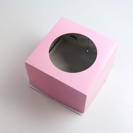 Confectionery packaging with a window, pink, 30 x 30 x 19 cm-1