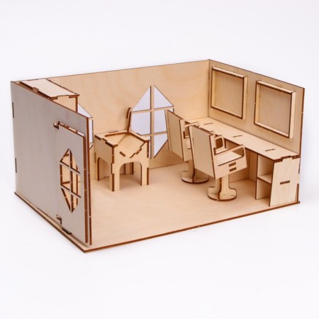 Game set of puppet furniture "Beauty Salon"-1