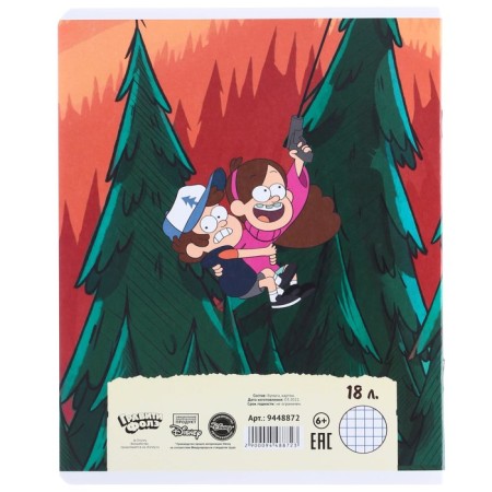 Notebook in a cage 18 sheets, 5 types of mix, cover coated cardboard, gravity farz-7