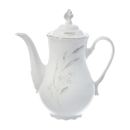 Constance coffee pot, decor "Silver ears, platinum layering", 1.2 l