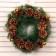 New Year's Wreath D-25 cm "Golden cones and berries"