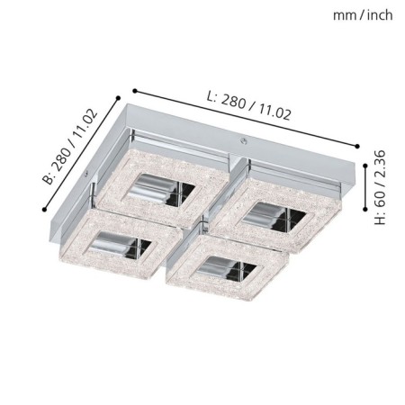 Fratelo lamp, 4x4W Led, 3000k, 1600lm, chromium color-1