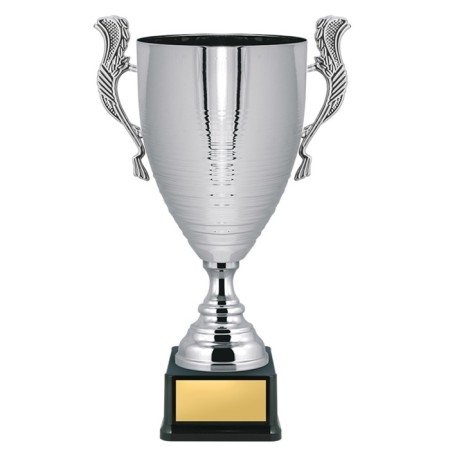Metal Cup, plastic base, h = 51 cm, silver color