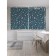 Photostes "Snowflakes on a blue background", Saten, size 145x180 cm, 2 pcs