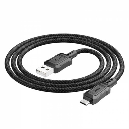 Hoco X94 cable, micro USB - USB, 2.4 A, 1 m, data transfer, PVC, black-2
