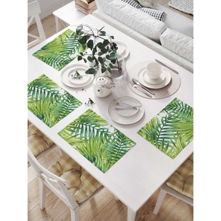 Set of napkins for setting the table "Botanical Tropics", rectangular, size 32x46 cm, 4 pcs