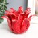 Ceramics candlestick per 1 candle of "rugula "d-4.2 cm red 14x13x9 cm