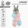 A set of balloons "Bear in a hare", foil, latex, 9 pcs.