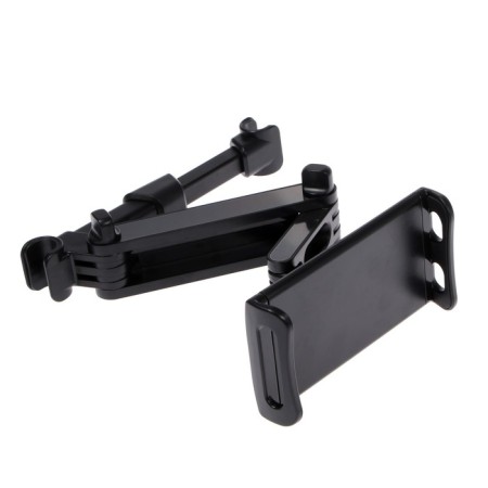 Holder for a phone or tablet for a car headrest, telescopic, 11-21 cm., Black