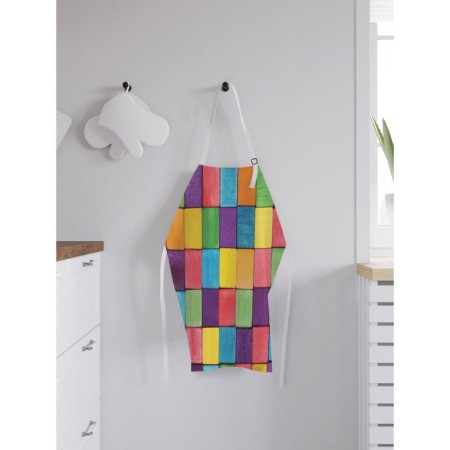 Apron kitchen with a photo print "Rainbow tile", adjustable, size OS-1