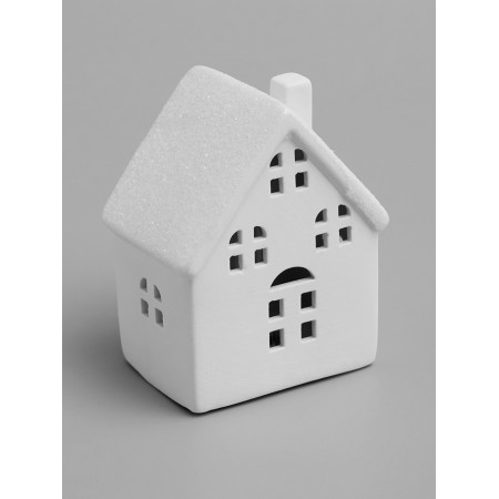 LED figure "House with windows" 8.1x5.7x10.1 cm, 1 LED, LR44X3 (in the set), T/white-2
