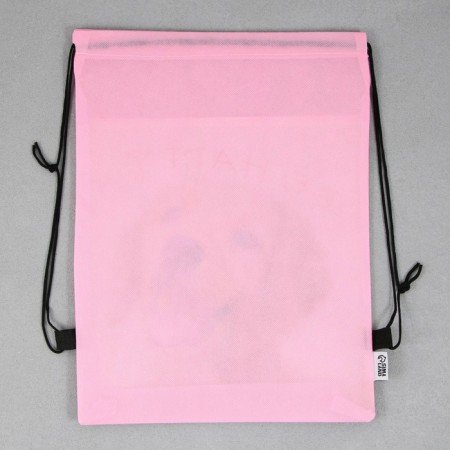 BE HAPPY shoe bag, non -discharge canvas, size 30 x 40 cm-4