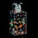 New Year. Box gift New Year's folding PVC "Merry Santa Claus" 6 x 6 x 10 cm.