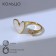The ring "Heart" cartoon, the color is white in gold, dimensionless