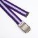 Children's belt, width 3 cm, bundle clamp, purple/white color