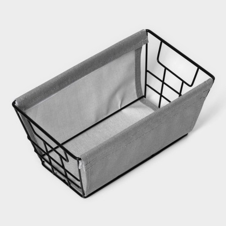LADOM storage basket, 25 × 15 × 12 cm, gray color-3