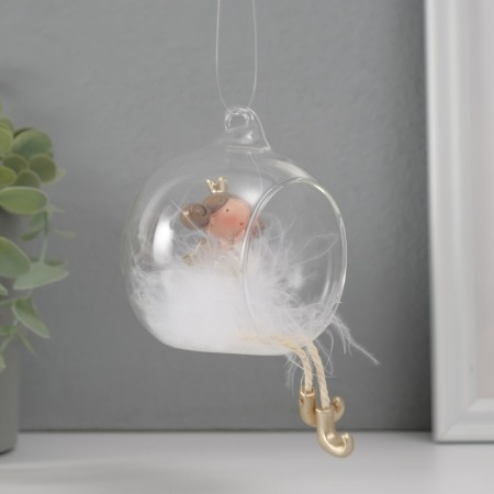 Souvenir Polystone "Angel Princess Fluff in the ball" 9x8.5x8.5 cm-2