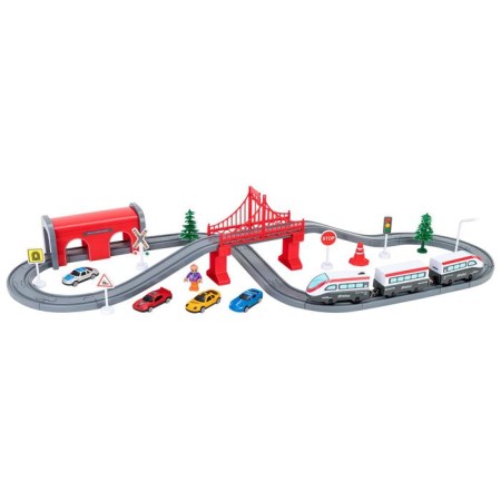 Railway for children "My City", 67 items, on batteries-4