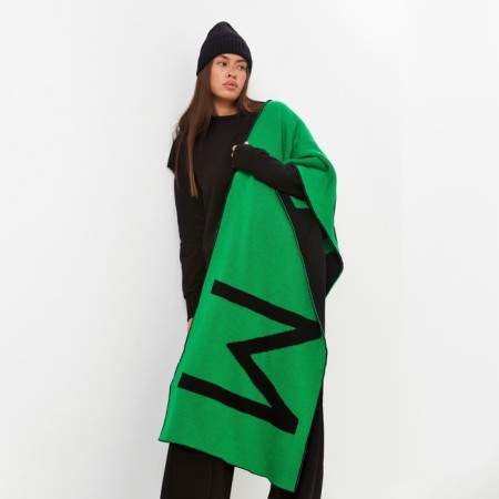 Female Bilateral Mist Green Scarf, size 47*226cm-5