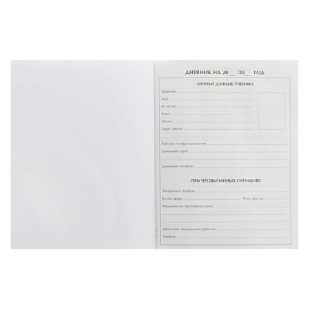 Diary for grades 5-11, "Cosmos", solid cover 7BC, glossy lamination, 48 sheets-3