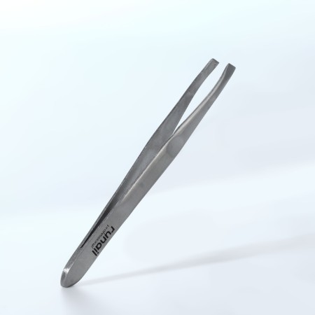 Pinzet beast, wide, 9 cm, silver color, RU-0139