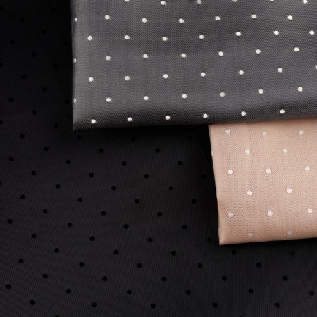 Lining fabric "peas", bilateral, 100 % viscose, 1 × 1.4 m, black color-5