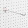 A single hook for a metal perforated panel, step 25 mm, d = 6 mm, l = 250mm, chromium color