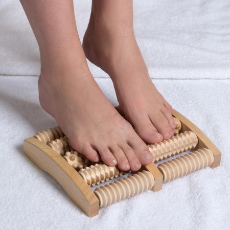 Massage "Drums", 24.5 × 19.5 × 4 cm, wooden, 5 combined rows-7