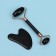 A set of massage for the face and neckline, 2 items, black agate