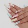 Follow nails "Abstraction", 12 pcs, with adhesive plates, ballerina form, multi -colored