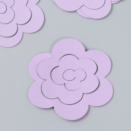 The workpiece of Foamiran "Flower Curly" 10x9.5 cm set 5 pcs. lilac-1
