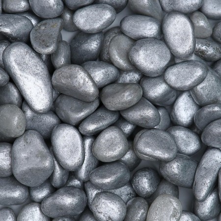 Soil for the aquarium "Galki silver metallic" Decorative pebbles 350 g of fr. 5-10 mm
