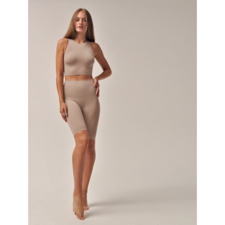 Women's top with a halter neckline Mirey Top Halter Neck, size 48-50, linseed color-3