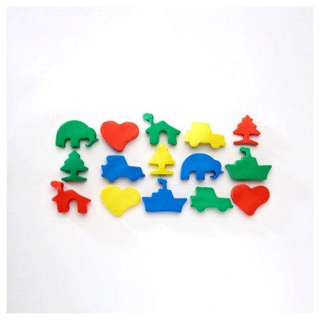 Jovi Super Kit sculpting set 3 colors 50 g, vegetable, 6 molds, 1 rolling pin, cardboard-3