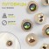 A set of buttons on the leg, d = 10 mm, 10 pcs, rainbow/gold color