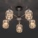 Tenia chandelier, 5x60W E14, graphite color