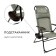 Steel chair with shelf, 75x59x109 cm, gray color