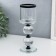 Glass of glass per 1 candle "Crystal ball" Black inserts 18.3x7x7 cm