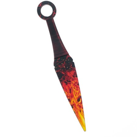 Souvenir wooden knife Kunai "Fiery", 26 cm-4
