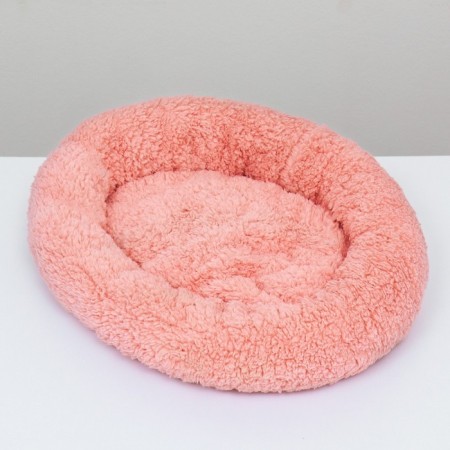 Lesse for dogs and cats "Cosiness", soft fur, 45 x 35 x 11 cm, pink-4