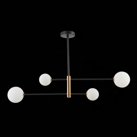 Ceiling EVOLUCE lamp. Sle220103-04. Arcola. 4x5 watts, G9, 4000k, 98x98x58 cm, black color, bronze-3