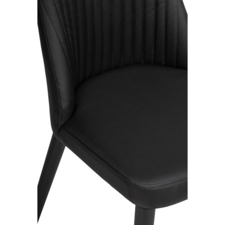 Stool on a metal frame hairdryer r metal/eco -leather, black/black 46x56x91 cm-5