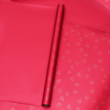 Flower film 57cm x10m, red, 65 microns-4