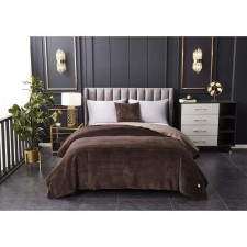 Antoine bedspread, size 160x220 cm, coffee color